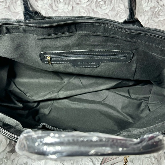 NWT Gilda Paris Large Quilted Tote Black Bag "G" Logo Quilted Tote MSRP $199 - Picture 8 of 10